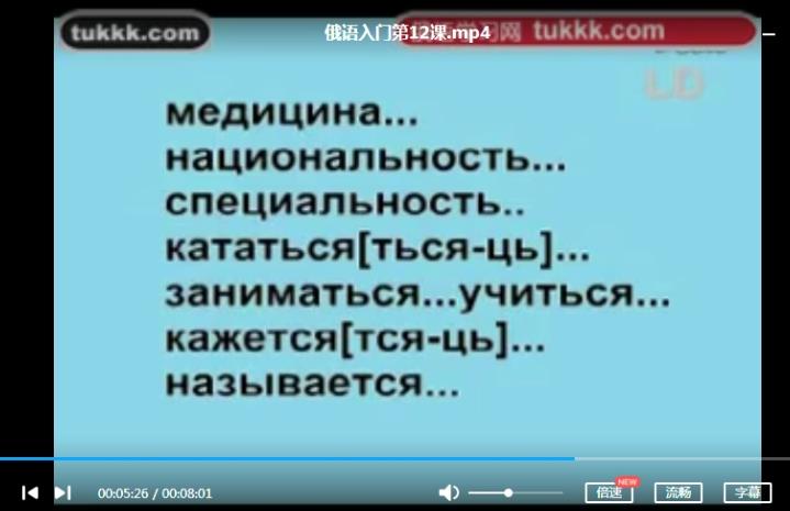 《俄语学习系列视频教程》百度云网盘下载[MP4/1.41GB]