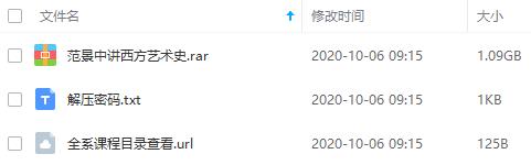 《范景中讲西方艺术史》百度云网盘资源分享下载[MP3/PDF/1.09GB]