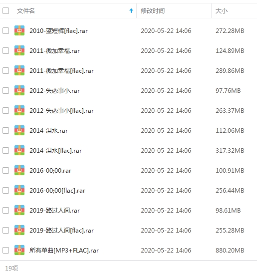 郁可唯19张专辑/单曲(2008-2020)歌曲合集[FLAC/MP3/4.19GB]百度云网盘下载