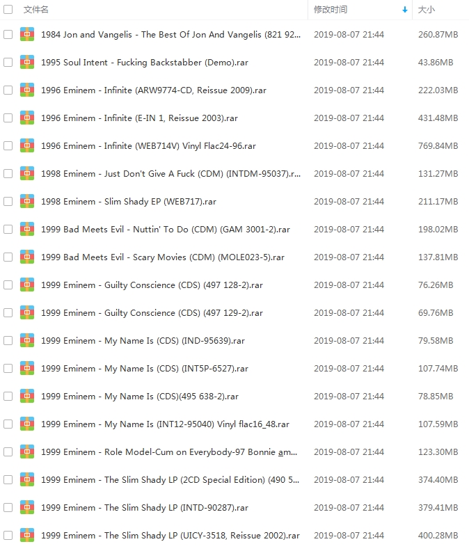 埃米纳姆Eminem所有专辑歌曲无损合集118CD百度云网盘下载