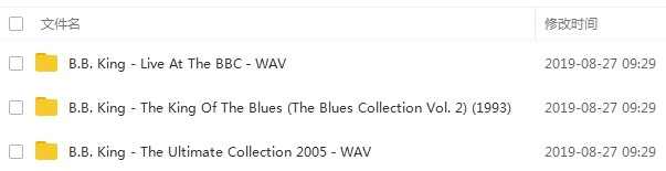 美国歌手B.B.King3专辑WAV无损格式歌曲百度云网盘下载