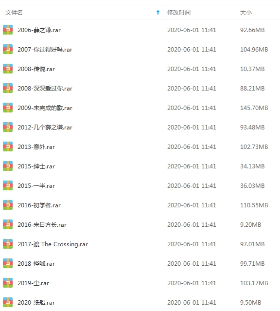 薛之谦15张专辑/单曲(2006-2020)歌曲合集[FLAC/MP3/4.13GB]百度云网盘下载