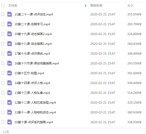 手绘教程-PS手绘视频教程合集+笔刷素材[MP4/10.15GB]百度云网盘下载