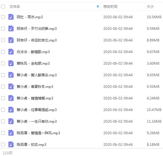 经典闽南语歌曲精选100首合集[MP3/1.00GB]百度云网盘下载