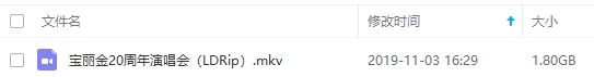 宝丽金20周年演唱会高清视频[MKV/1.80GB]百度云网盘下载