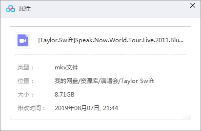 泰勒斯威夫特Speak Now爱的告白世界巡回演唱会百度云网盘下载