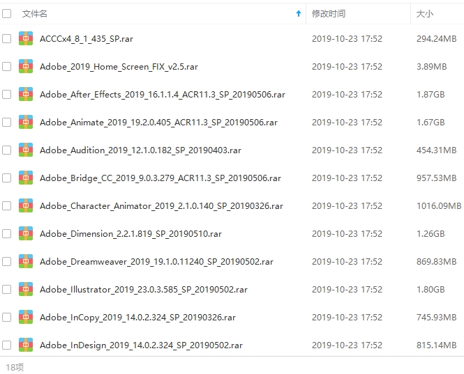 Adobe CC 2015-2019 全套系列软件完整直装破解版[RAR/88.66GB]百度云网盘下载