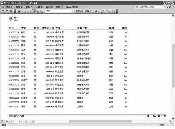 图1-18 报表预览窗口