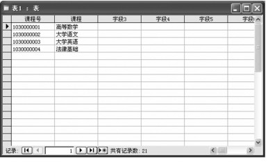 图2-16 输入字段名和数据