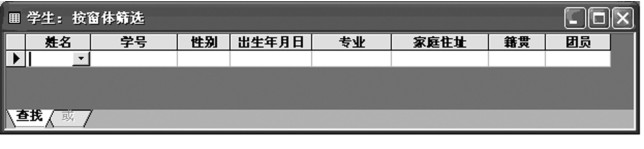 图2-120 “按窗体筛选”窗口