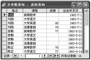 图3-57 参数查询结果