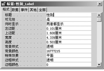 图4-93 标签属性窗口