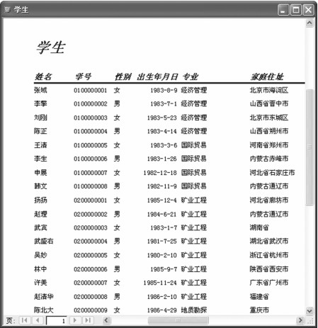 图5-22 表格式报表