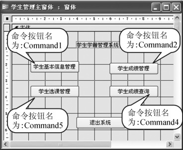 图7-13 窗体设计:学生管理主窗体