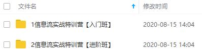 艾课网静静《信息流实战特训营》视频课程合集百度云网盘下载(完整版)[MP4/1.32GB]