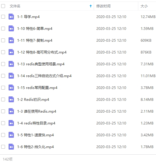 Redis教程-Redis从入门到高可用分布式实践视频教程合集[MP4/1.25GB]百度云网盘下载