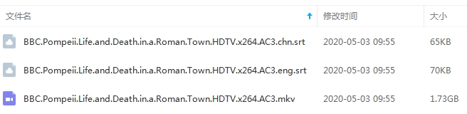BBC纪录片《生死庞贝》视频英语外挂中字[MKV/1.73GB]百度云网盘下载