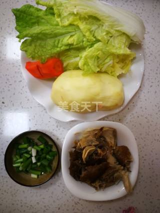 豉香土豆白菜的做法步骤：1